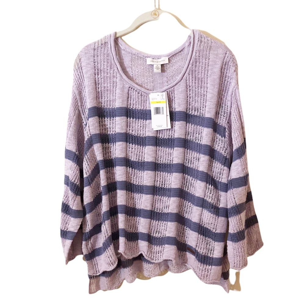 NWT Vintage America Missy purple oversized blouse size M or L